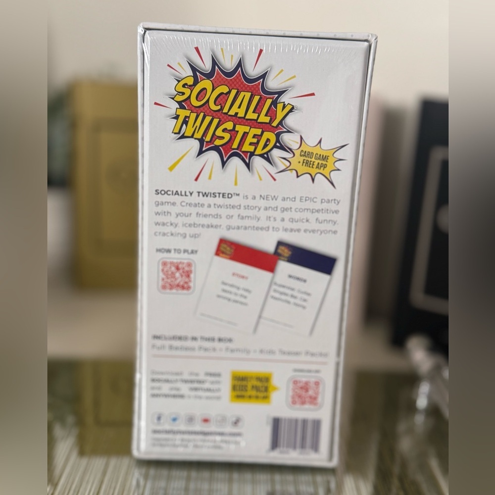 Socially Twisted Party Card Game - Red and Yellow - Picture 2 of 3